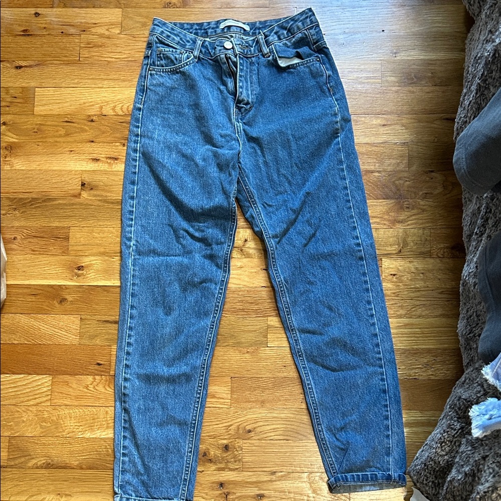 Zara Women's Straight Leg Blue Jeans